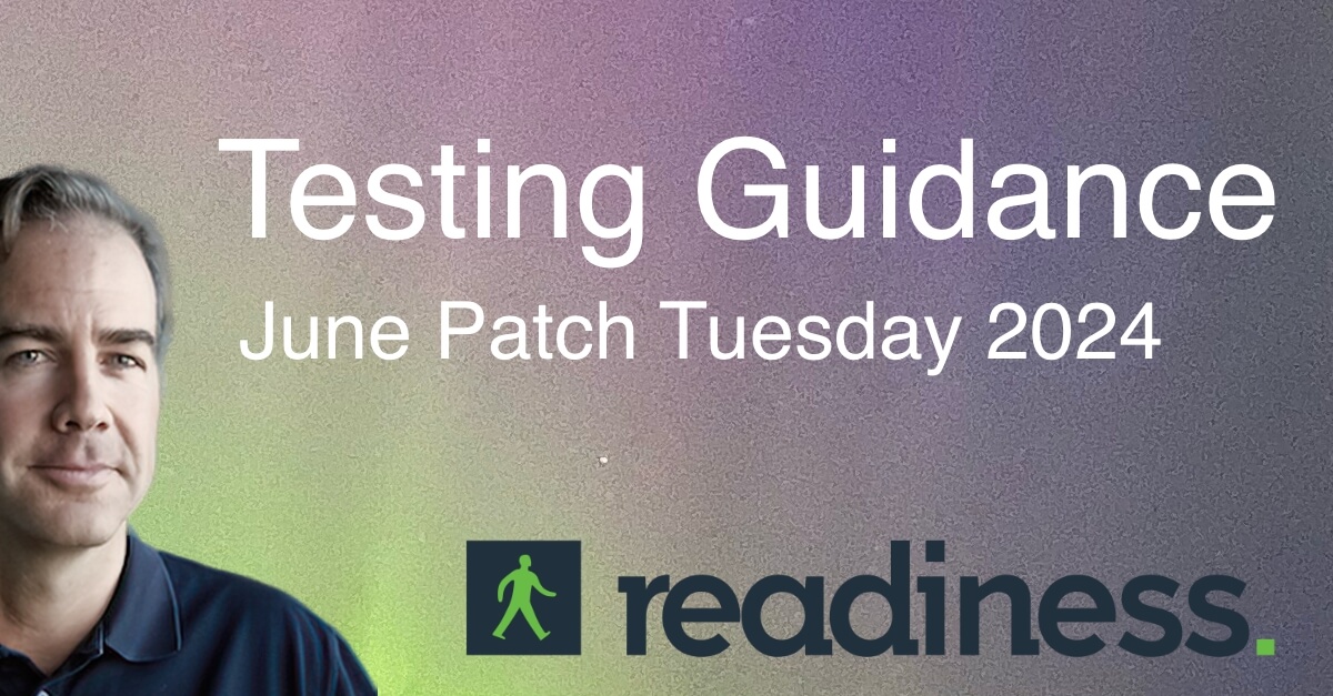 Each month, the team at Readiness analyses the latest Patch Tuesday updates from Microsoft and provides detailed, actionable testing guidance. This guidance is based on assessing a large application portfolio and a detailed analysis of the 
