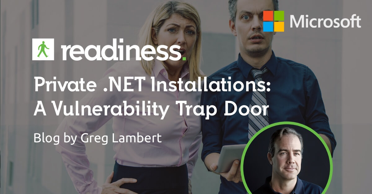 As part of an ongoing security in partnership with Microsoft Readiness is working on application installation focused security issues. Readiness may not be a dedicated security services group, but we really do know &#8220;a little about&#82