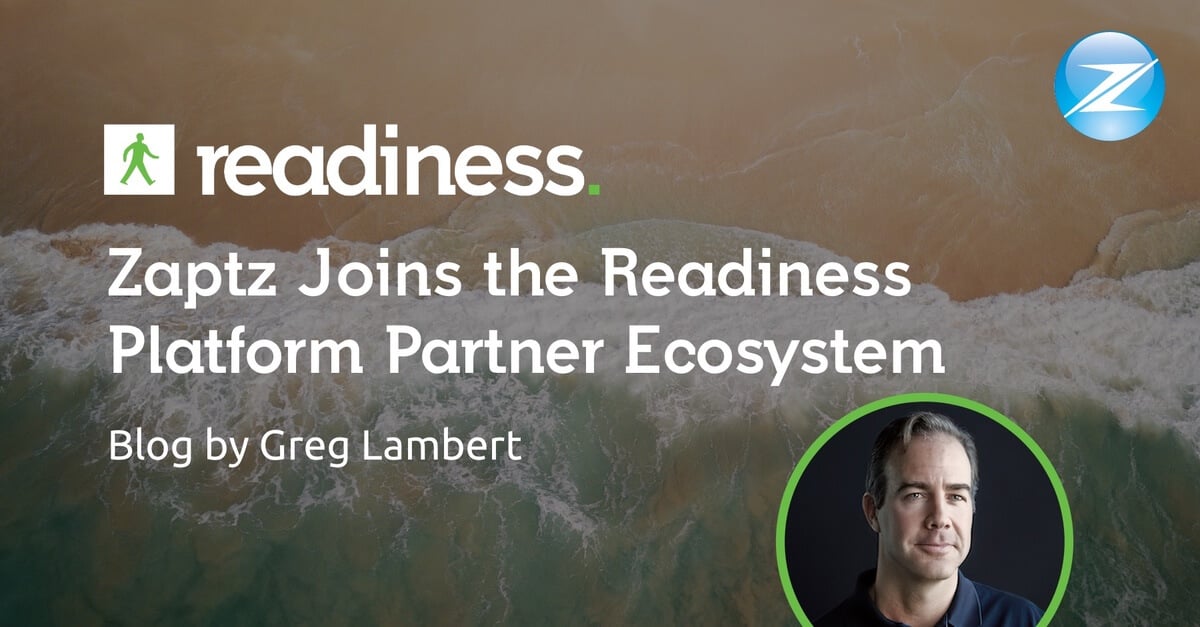 It is both a pleasure and a privilege to welcome the Zaptz team to the Readiness “Platform” ecosystem We have been working with Zaptz from the early days of Readiness. Zaptz has been a key player in application packaging and in the server m